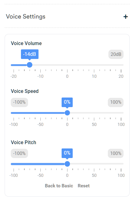 How to adjust the Volume of the Audio?